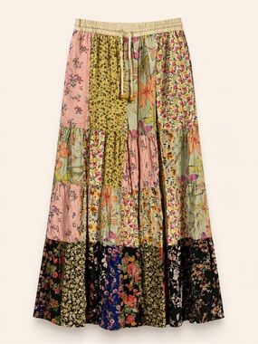 Young Threads Patchwork Floral Wide Leg Pants